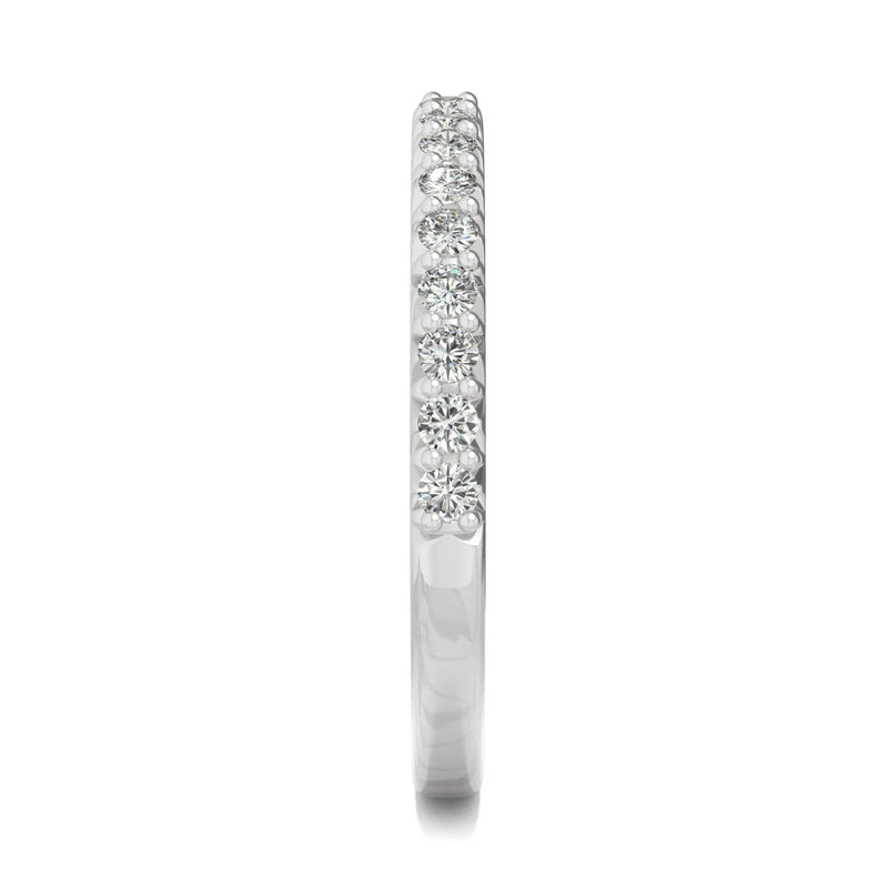0.34 CTW DEW Round Moissanite Stackable Ring in 14K White Gold