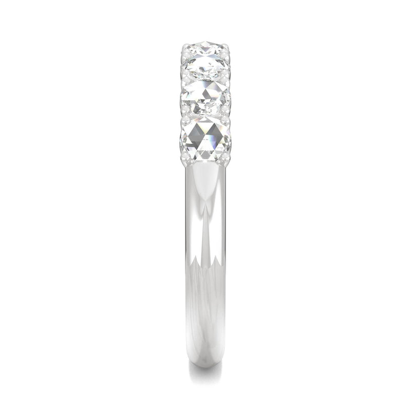 0.42 CTW DEW Round Moissanite Seven Stone Ring in 14K White Gold