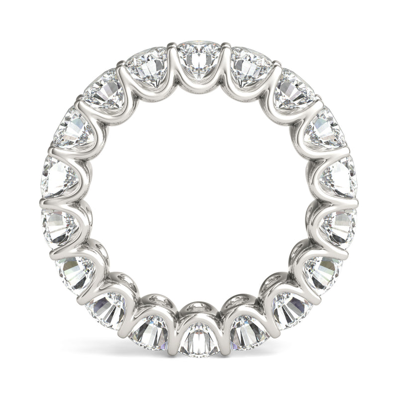 8.50 CTW DEW Oval Moissanite Eternity Band in 14K White Gold