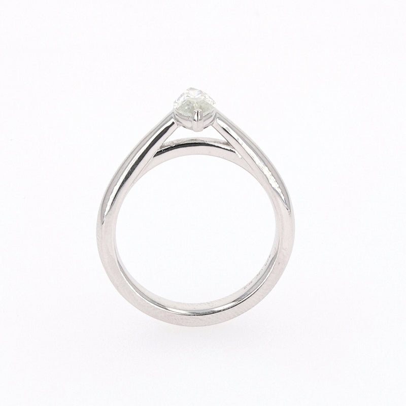 0.70 CTW DEW Marquise Moissanite Two Prong Solitaire Ring in Sterling Silver