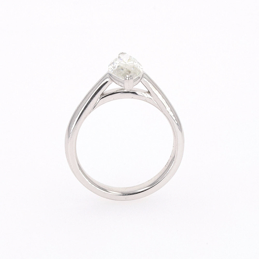 1.80 CTW DEW Marquise Moissanite Two Prong Solitaire Ring in Sterling Silver