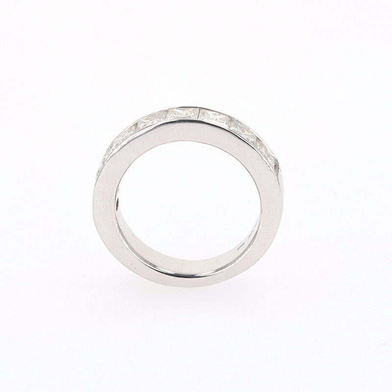 2.96 CTW DEW Square Moissanite Channel-Set Band in Sterling Silver